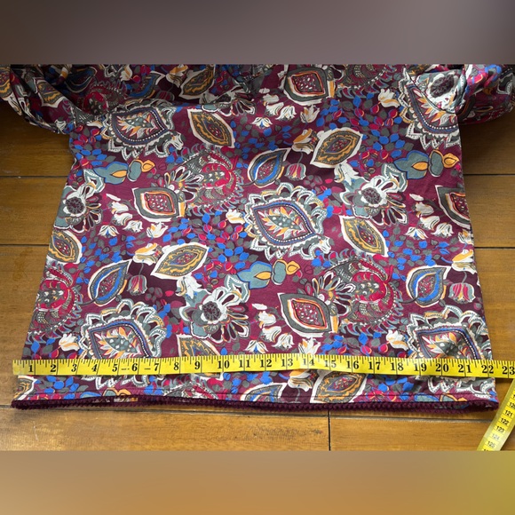 Sundance Belladonna Beauty Peasant Blouse 3/4 Sleeve Floral Cotton Top - Picture 16 of 16